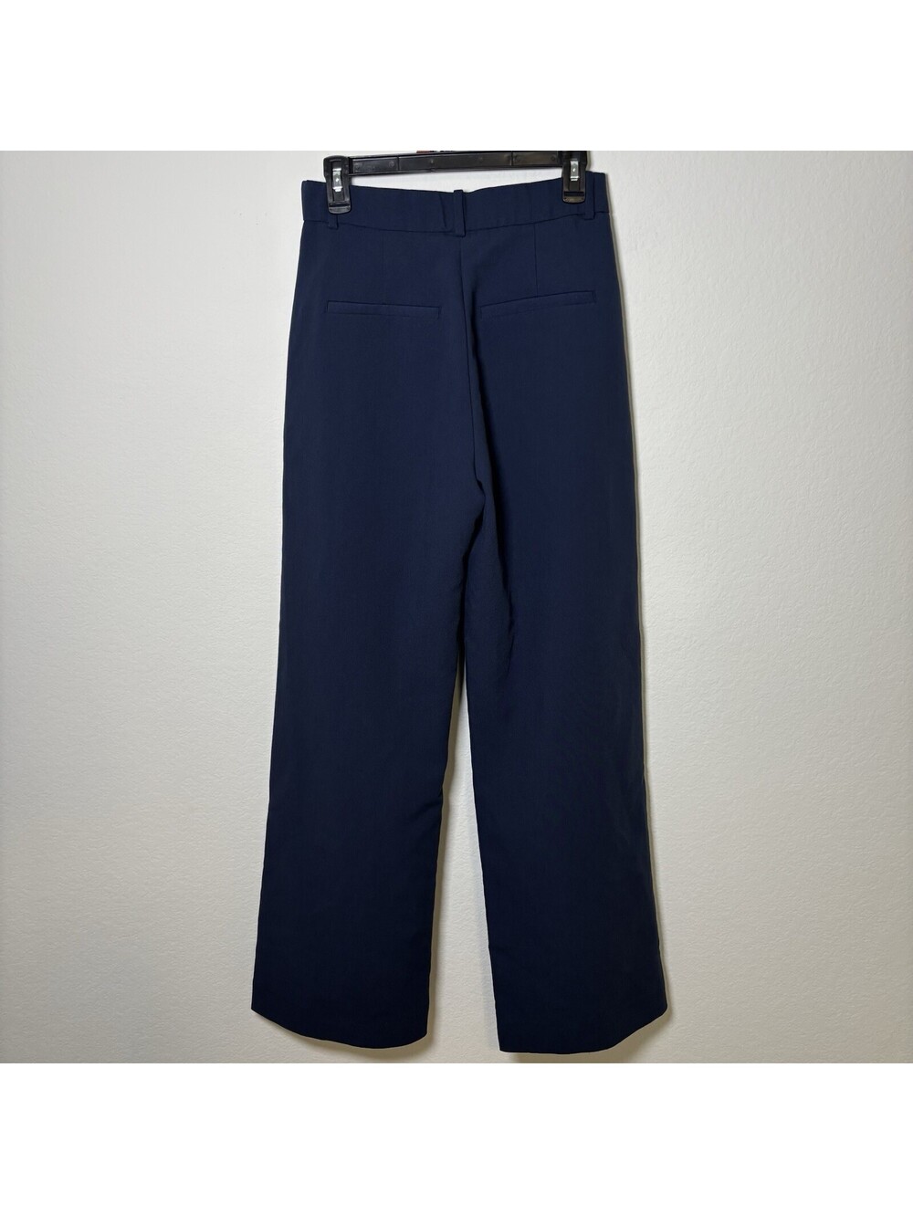 Abercrombie A&F Navy Blue Sloane Tailored Wide Leg Pant Size 27 Work Office EUC - Picture 2 of 6